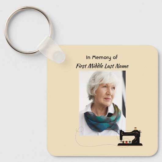 Porte-clés Couturière de mémorial souvenir (Recto)