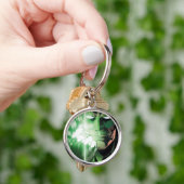 Porte-clés Couvercle rapproché de la lanterne verte (main)