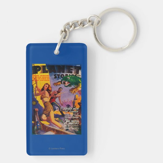 Porte-clés Couverture de magazine d'histoires de planète 5 (Dos)