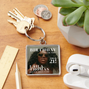 Porte-clés Couverture de magazine personnalisée pour fête d'a