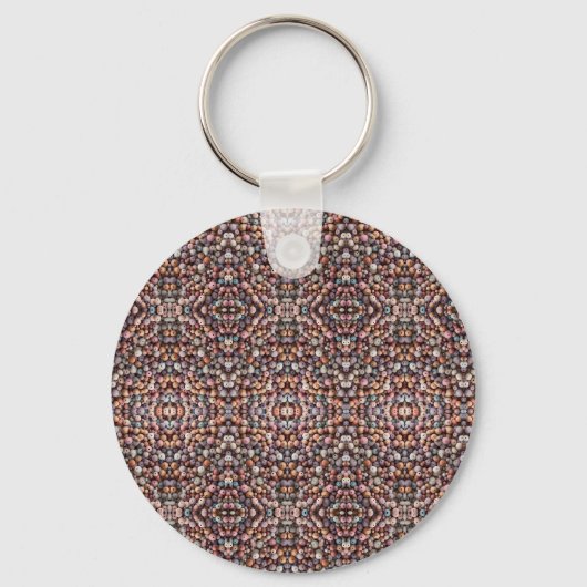 Porte-clés Couverture de perles en bois pastel (Recto)