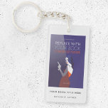 Porte-clés Couverture du livre | Auteur Lancement du livre Pr<br><div class="desc">Un modèle porte - clé de lancement de livre simple et élégant dans un style design minimaliste moderne qui peut être facilement personnalisé avec votre couverture de livre,  titre de livre et nom d'auteur. Le cadeau promotionnel parfait pour tout auteur,  écrivain ou libraire!</div>