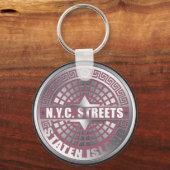 Porte-clés Couvertures de trou d'homme Staten Island (Recto)