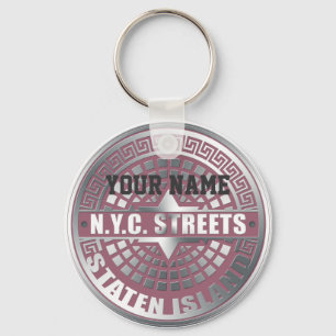 Porte-clés Couvertures de trou d'homme Staten Island