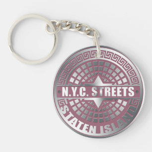 Porte-clés Couvertures de trou d'homme Staten Island
