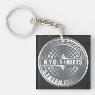 Porte-clés Couvertures de trou d'homme Staten Island
