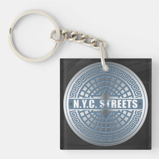 Porte-clés Couvertures de trou NYC (Devant)