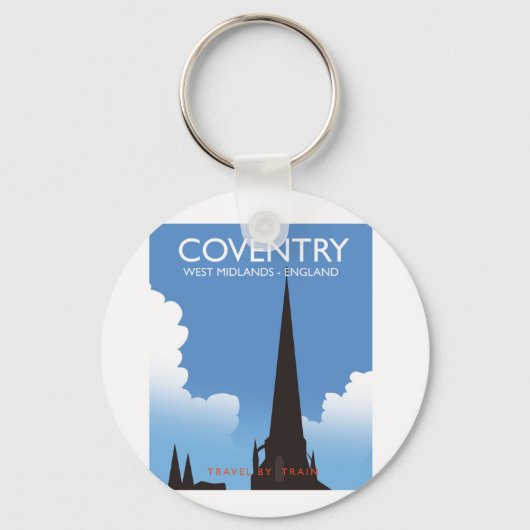 Porte-clés Coventry West Midlands Angleterre Affiche de voyag (Recto)