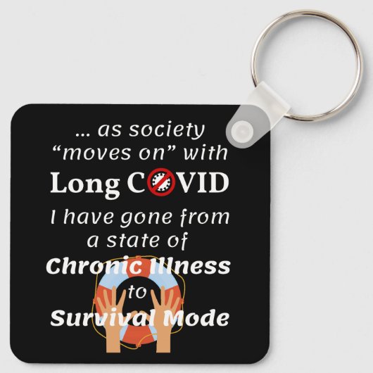 Porte-clés COVID long - Maladie chronique au mode de survie (Dos)
