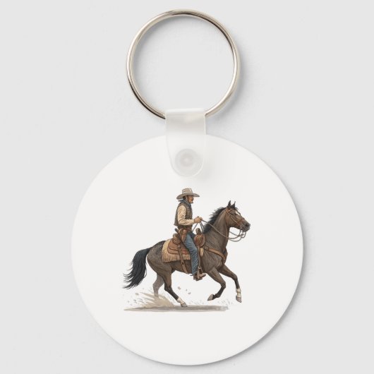 Porte-clés Cow-boy à cheval (Recto)