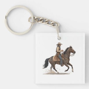 Porte-clés Cow-boy à cheval