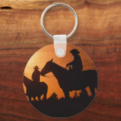 porte-clés cow-boys sur chevaux (Recto)