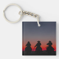 cowboy au coucher du soleil