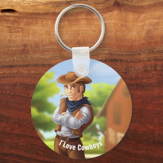 Porte-clés Cowboy avec Casquette Monogrammé (Verso)