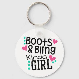 Porte-clés Cowboy Boots Cowgirl Bling Western Line Dancing