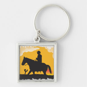Porte-clés Cowboy de coucher du soleil