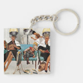 Porte-clés Cowboy endormi dans le salon de beauté (Dos)