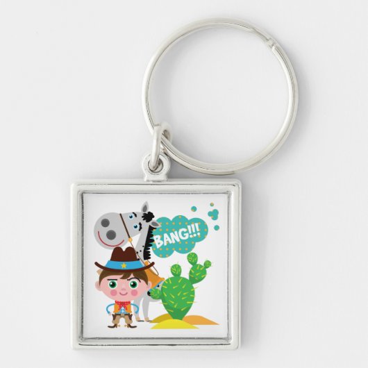 Porte-clés Cowboy et cheval (Devant)