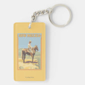 Porte-clés Cowboy (vue de côté) Nouveau Mexique (Dos)