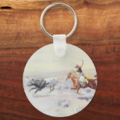 Porte-clés Cowboys du Triangle Bar par CM Russell (Recto)