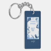 Porte-clés cowgirl côtière bleue (Devant gauche)