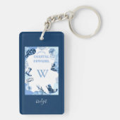 Porte-clés cowgirl côtière bleue (Dos)