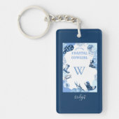 Porte-clés cowgirl côtière bleue (Devant)