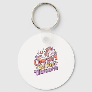 Porte-clés Cowgirl Licorne Lune Licorne Marchandises Fantaisi