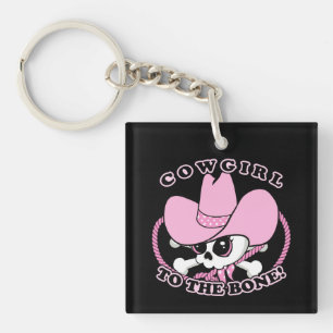 Porte-clés Cowgirl Skull