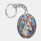 Porte-clés Coyote en verre doux (Devant gauche)