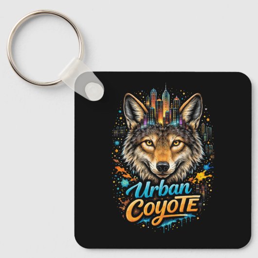 Porte-clés Coyote urbain (Recto)