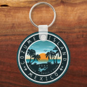 Porte-clés Cozumel Mexique Plongée Scuba Sunset Souvenir 80s (Recto)