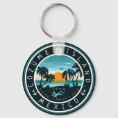 Porte-clés Cozumel Mexique Plongée Scuba Sunset Souvenir 80s (Verso)