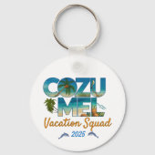 Porte-clés Cozumel Vacation 2025 Tropical Getaway Adventure (Verso)