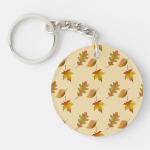 Porte-clés Cozy autumn maple leaves oak leaves