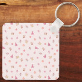 Porte-clés Cozy Pink Christmas Pattern (Verso)