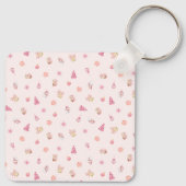 Porte-clés Cozy Pink Christmas Pattern (Dos)