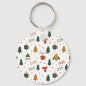 Porte-clés Cozy Winter Vibes 2026 - Cute Puppy and Kitten Chr (Recto)