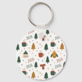 Porte-clés Cozy Winter Vibes 2026 - Cute Puppy and Kitten Chr (Verso)