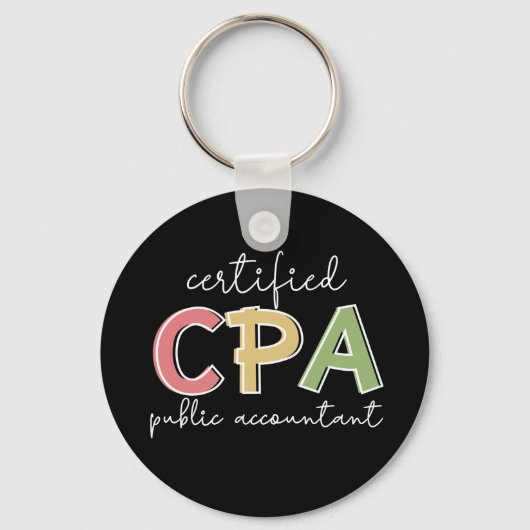 Porte-clés CPA Certified Public Accountant Gifts (Recto)