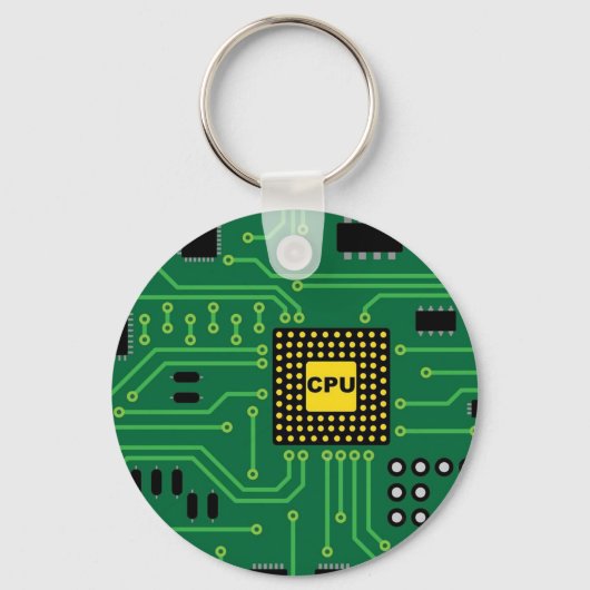 Porte-clés CPU de la carte Nerd d'ordinateur (Recto)