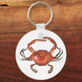 Porte-clés Crabe aquarelle - Rouge (Recto)