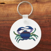 Porte-clés Crabe bleu émaillé (Recto)