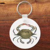 Porte-clés Crabe d'aquarelle - gris (Recto)