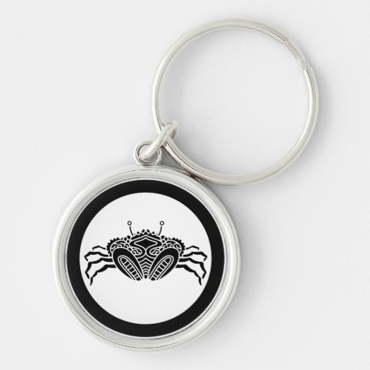Porte-clés Crabe de mer de face en cercle (Devant)