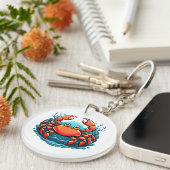 Porte-clés crabe drôle (Devant Droit)