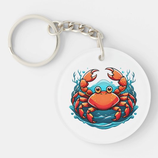 Porte-clés crabe drôle (Devant)
