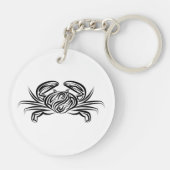 Porte-clés Crabe tribal noir et blanc (Dos)