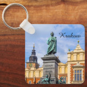 Porte-clés Cracovie, Un monument de Mickiewicz, Pologne, aima (Recto)