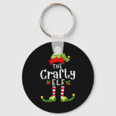 Porte-clés Crafty Christmas Elf Matching Pajama X-mas Party (Recto)